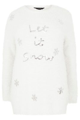 let it snow sequin jumper